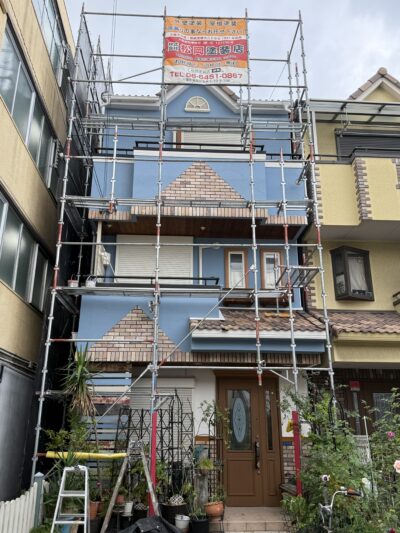 大阪市旭区　色変更の為の塗り直しが完了