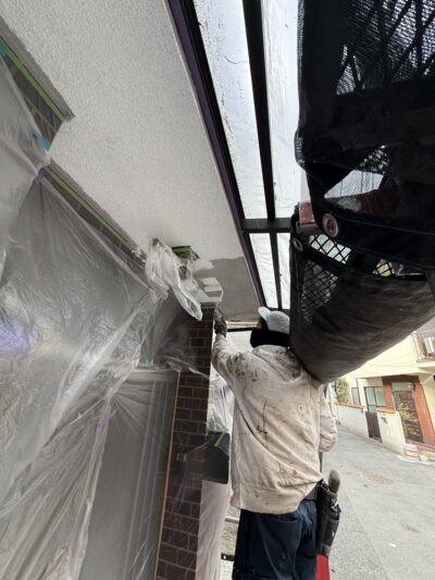 モルタル面 微弾性塗料マスチック模様