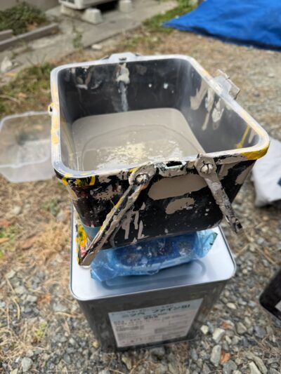 ２液型の材料はハカリできちんと計測