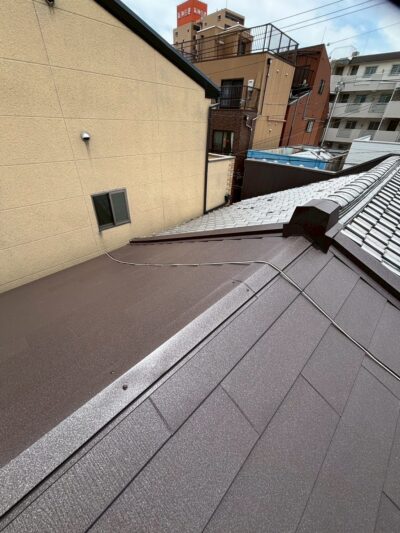 福島区　雨漏り調査　屋根カバー工法